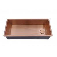 Kingsman Satin Rose Gold Matte Copper Stainless Steel Undermount 16-Gauge Kitchen Sink Single Bowl (42 Inch)